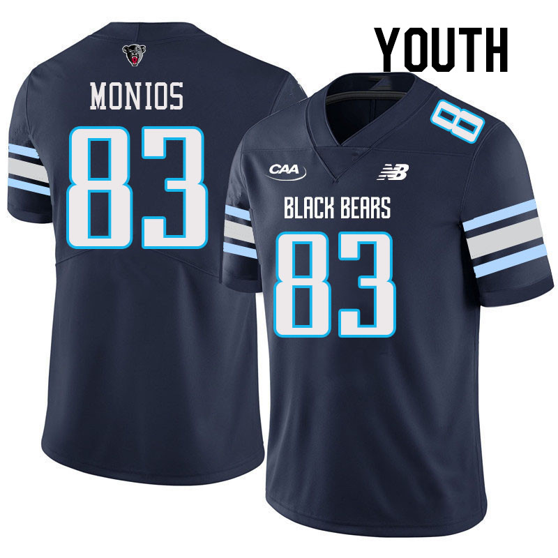 Youth #83 Michael Monios Maine Black Bears College Football Jerseys Stitched Sale-Navy